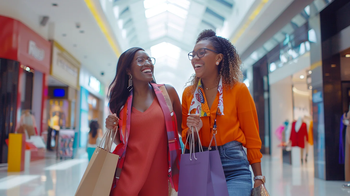 Two American women shopping together after using Sunbit payment plans